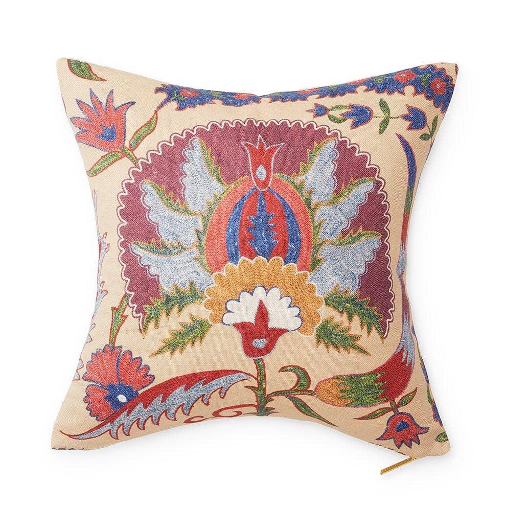 Bright Botanical Suzani Pillow - Haven