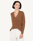 Ava Cashmere V-Neck Sweater by Not Monday