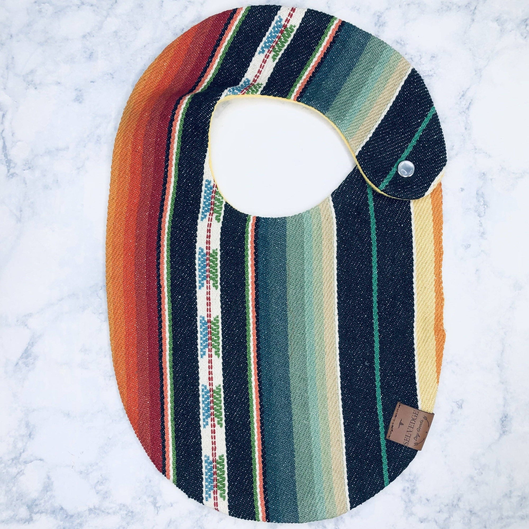 Serape Bib &amp; Pacifier Set  - Black