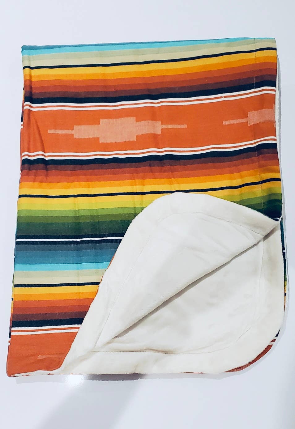 Rust Serape Stripe Baby Blanket