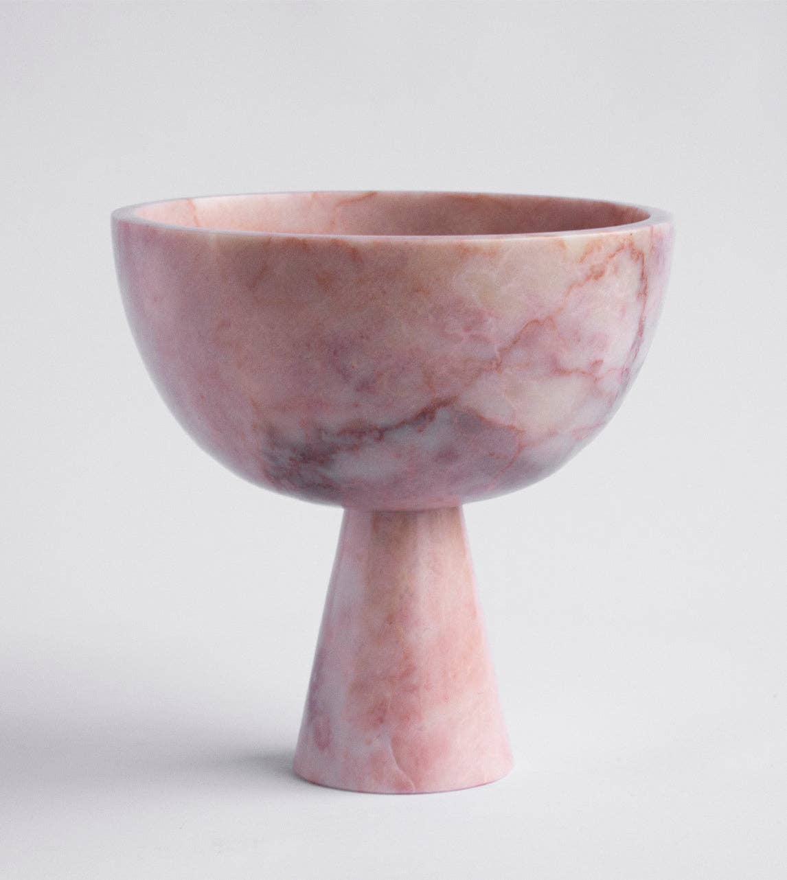 PINK MARBLE PEDESTAL BOWL XL