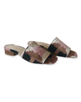 Silk Velvet Ikat Slide in Pink Stripe