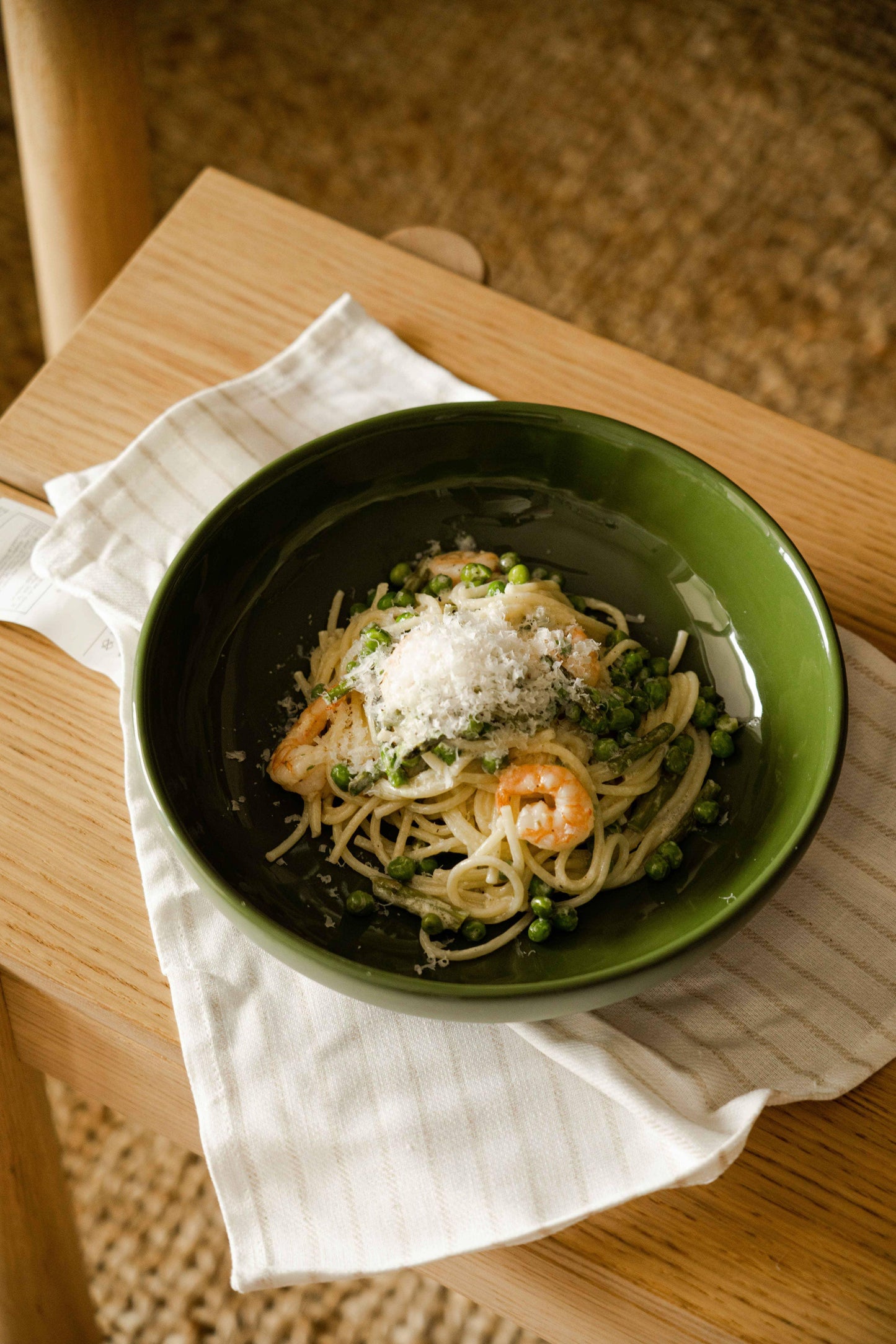 Handmade Porcelain Pasta Bowl Green - Haven