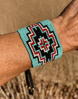 Navajo Cross Leather Cuff Bracelet