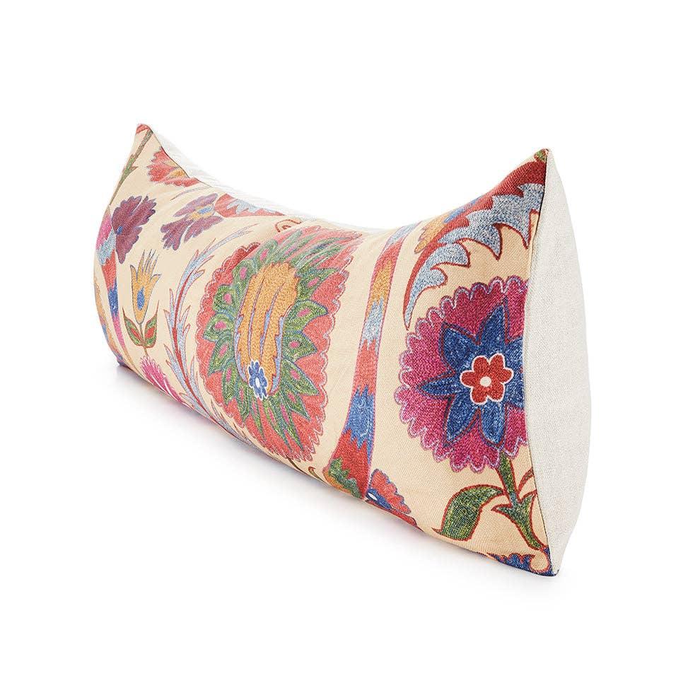 Bright Botanical Suzani Pillow - Haven