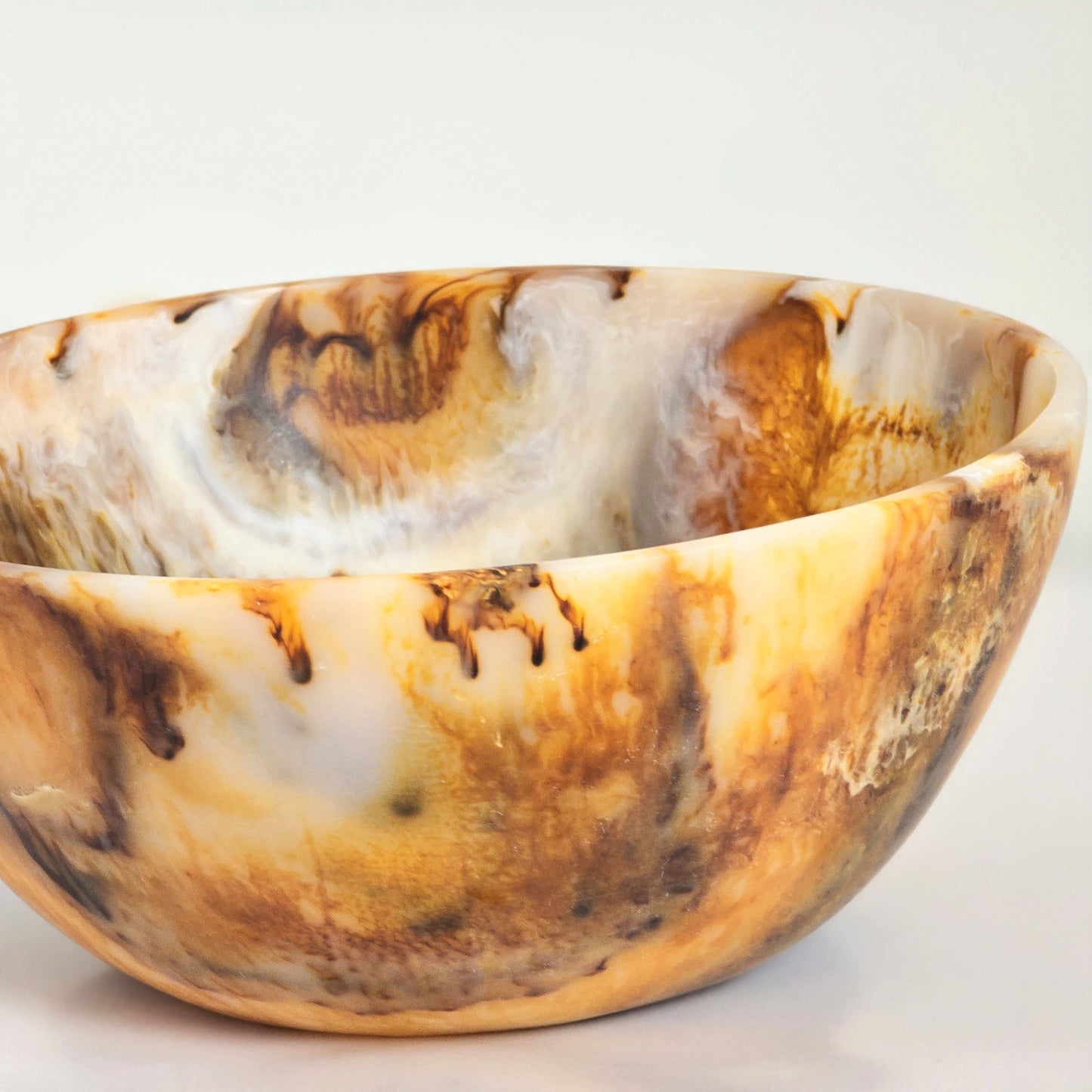 Hand Poured Resin Salad Serving Bowl