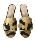 Silk Velvet Ikat Slide in Golden Tiger