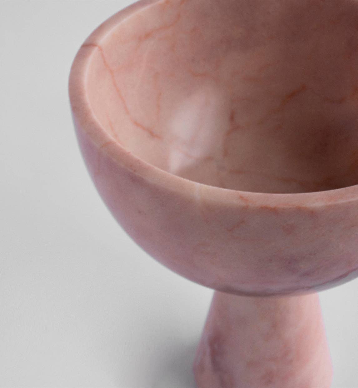 PINK MARBLE PEDESTAL BOWL XL