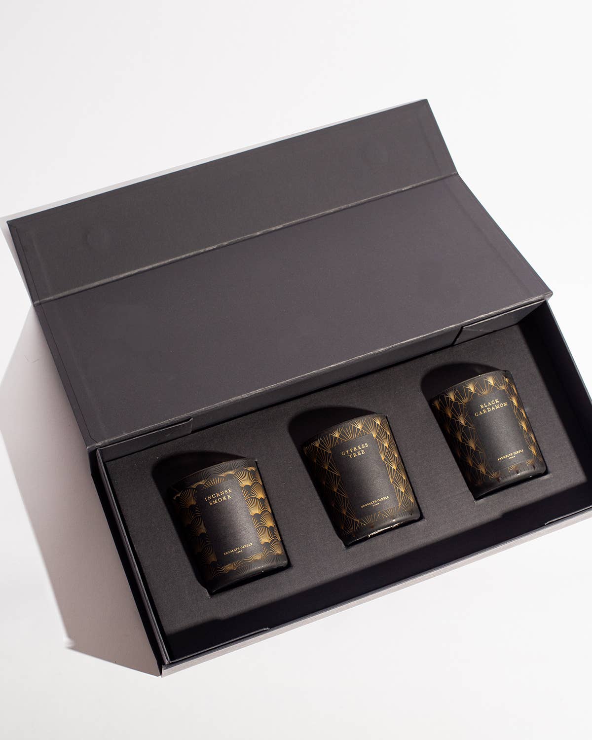 Black Tie Mini Candle Trio by Brooklyn Candle Stuido