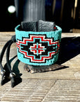 Navajo Cross Leather Cuff Bracelet