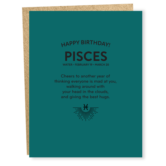 Pisces Zodiac Card