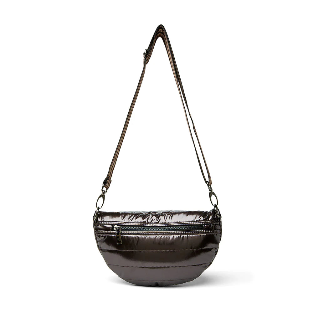 Little Runaway Fanny Pack in Dark Mocha Patent by Think Royln