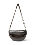 Little Runaway Fanny Pack in Dark Mocha Patent by Think Royln