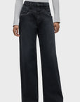 Jodie Seamed Front Yoke Wide Leg Jeans by Hudson