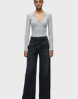 Jodie Seamed Front Yoke Wide Leg Jeans by Hudson