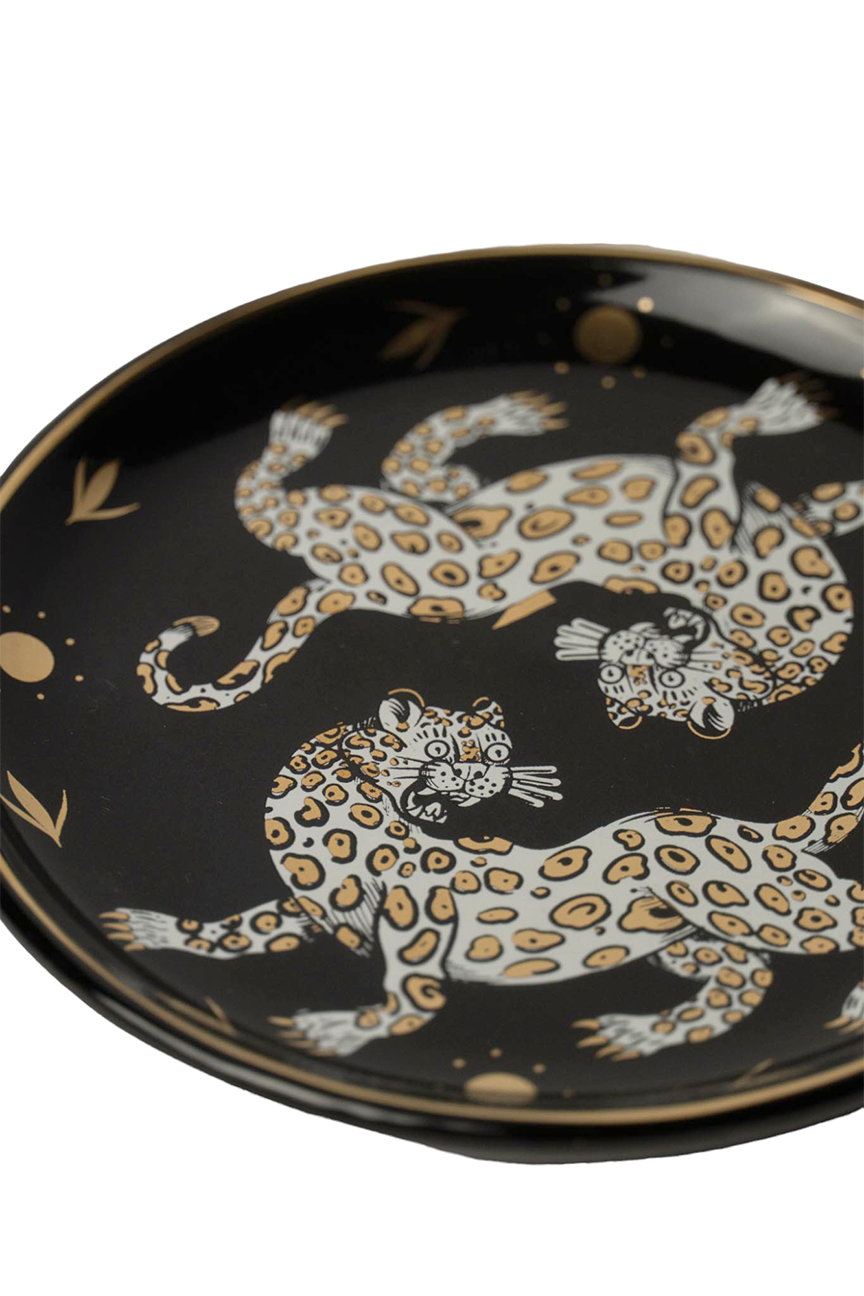 Leopard Horizon Round Ceramic Dish