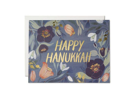 Hanukkah Flowers Hanukkah greeting card