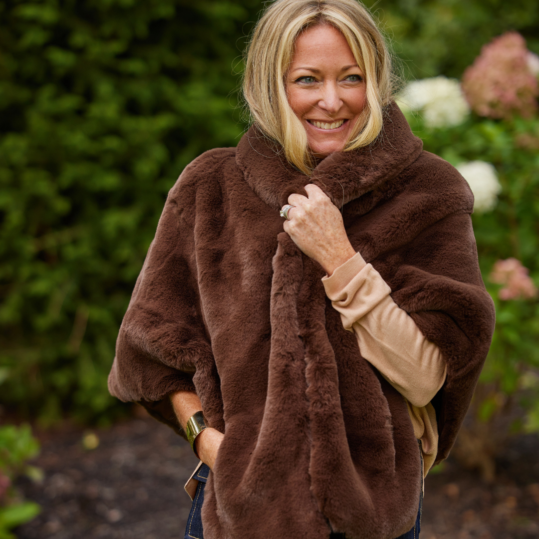 Faux Fur Collins Capelet by Pretty Rugged