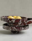 Rosso Levanto Marble Narrow Bowl