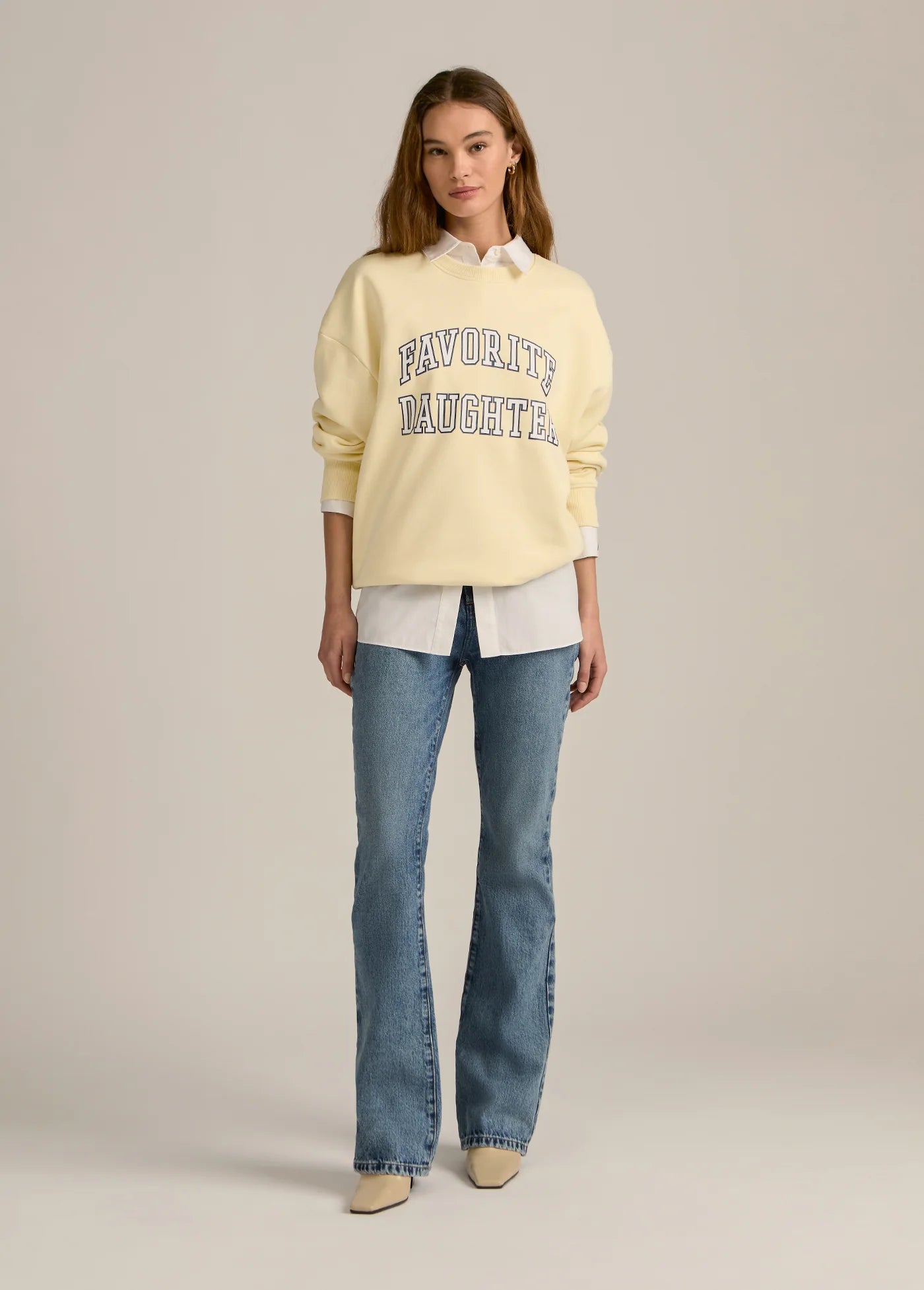 The Collegiate Sweatshirt in Moonbeam by Favorite Daughter