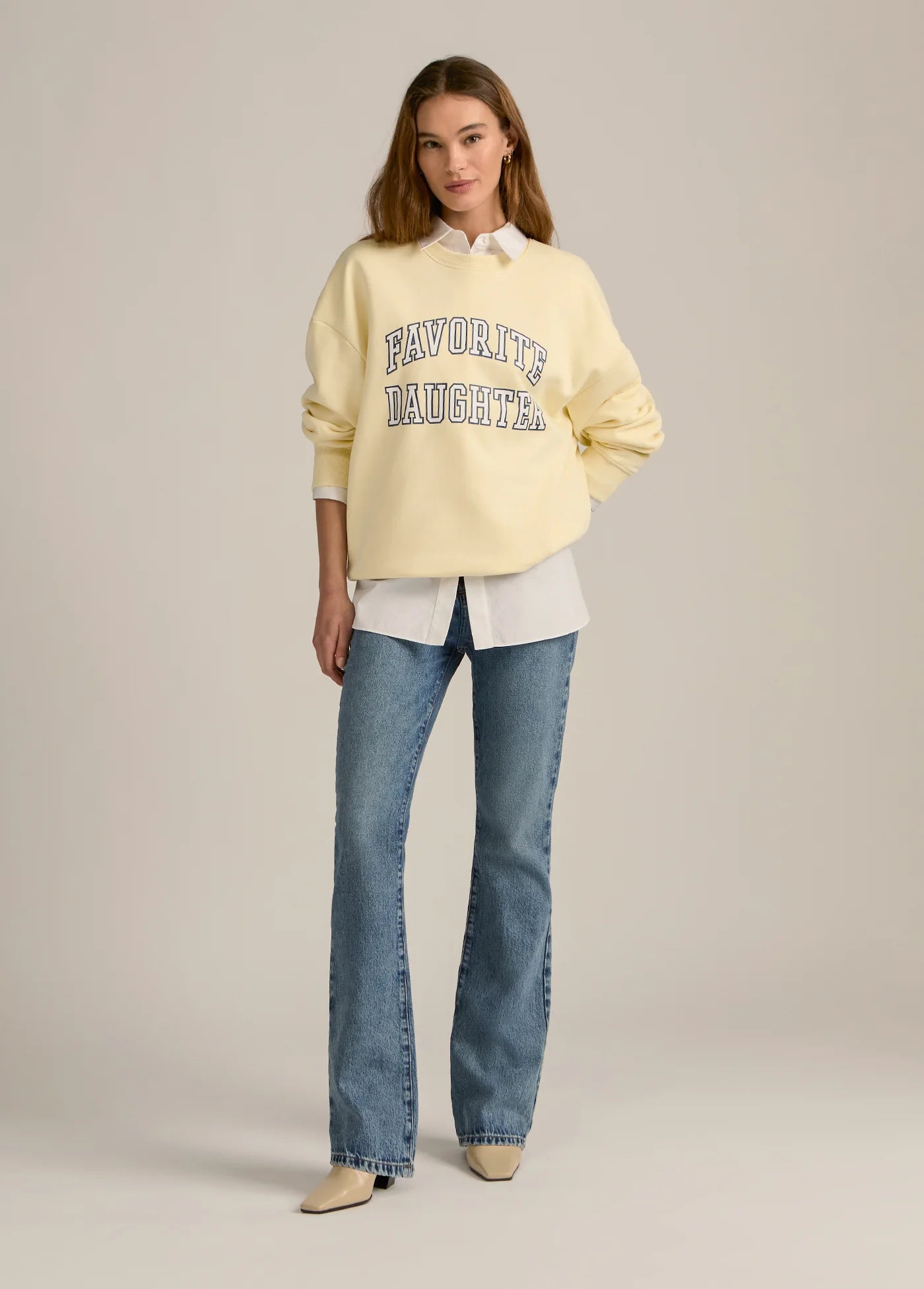 The Collegiate Sweatshirt in Moonbeam by Favorite Daughter