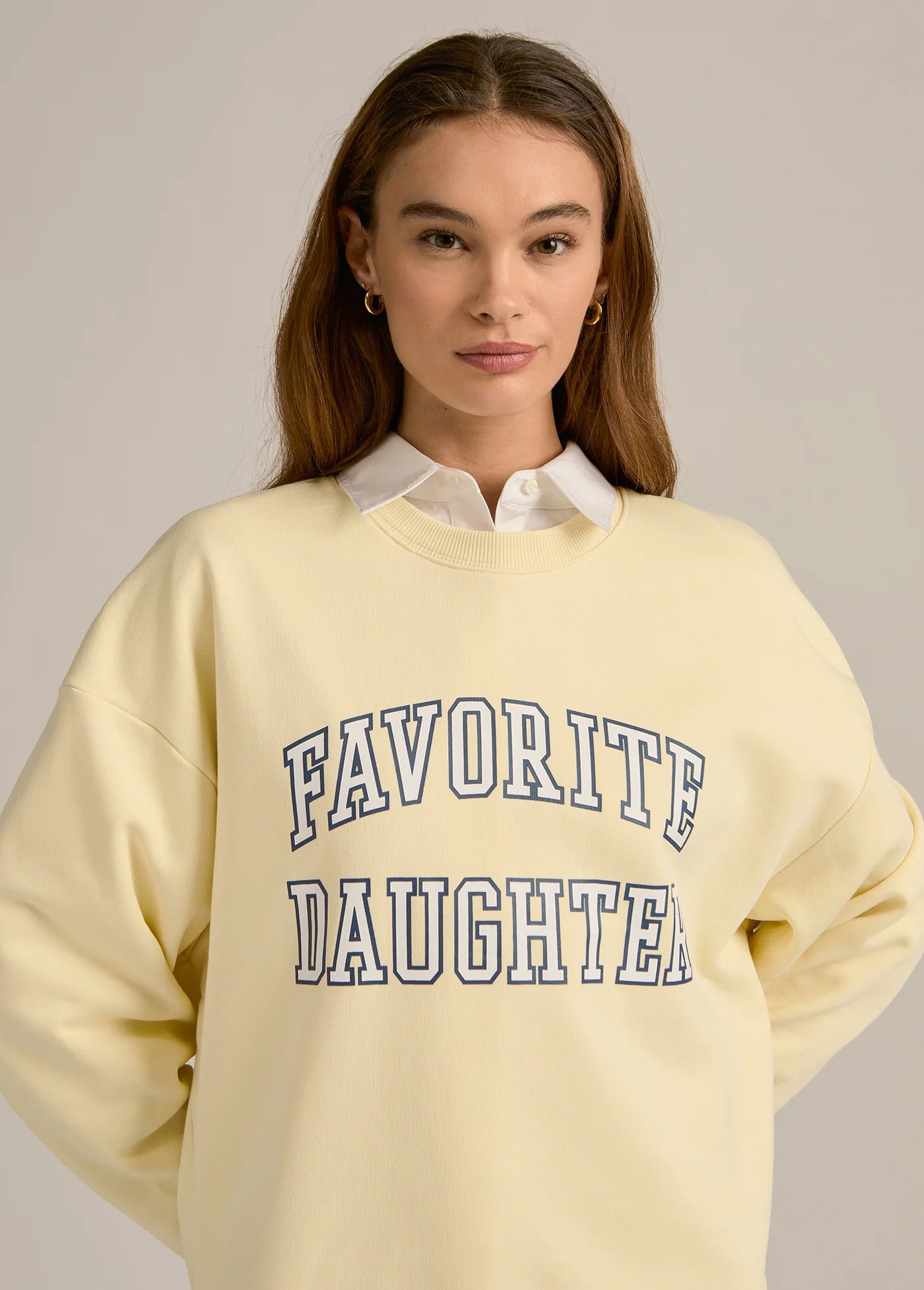 The Collegiate Sweatshirt in Moonbeam by Favorite Daughter