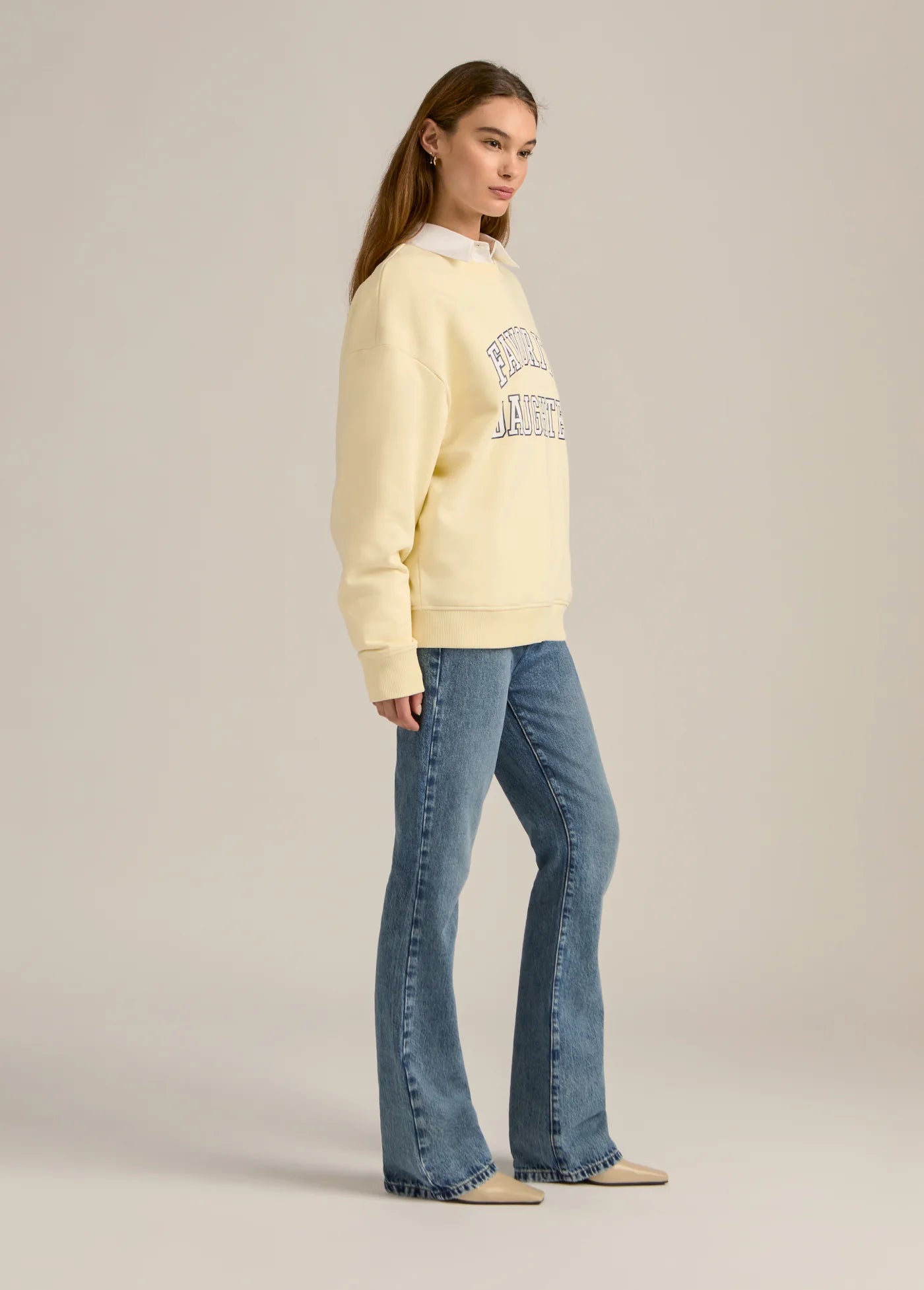 The Collegiate Sweatshirt in Moonbeam by Favorite Daughter