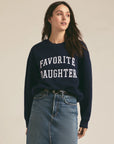 The Collegiate Sweatshirt in Navy by Favorite Daughter