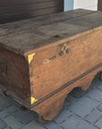 Antique Indonesian Gerobog Rolling Merchant’s Chest