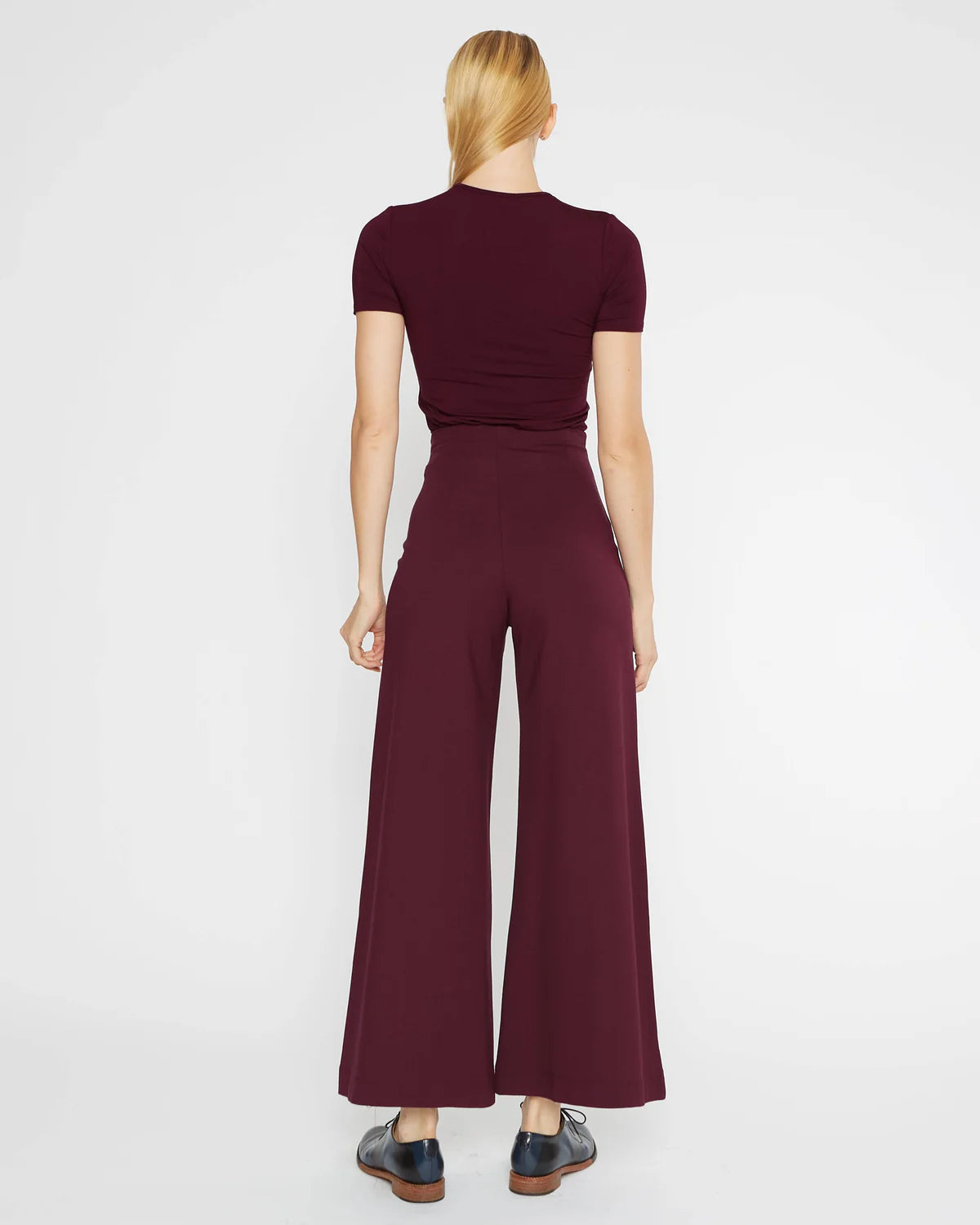 Ponte Knit Wide Leg Cropped Pant by Ripley Rader