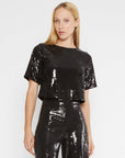 Sequin Short Sleeve Top by Ripley Rader