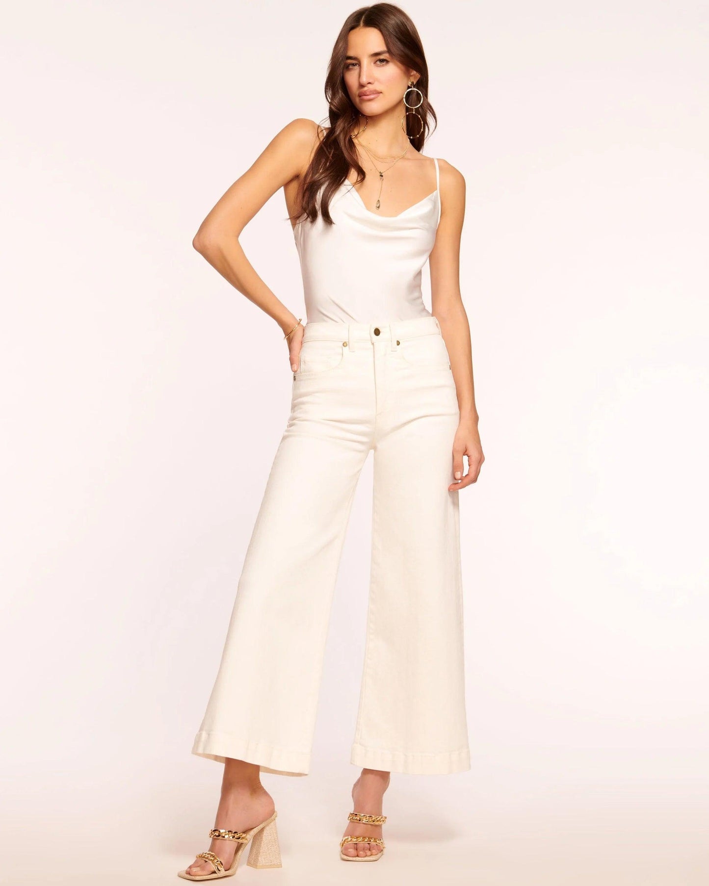 Cropped Tyra Jeans in White by Ramy Brook - Haven