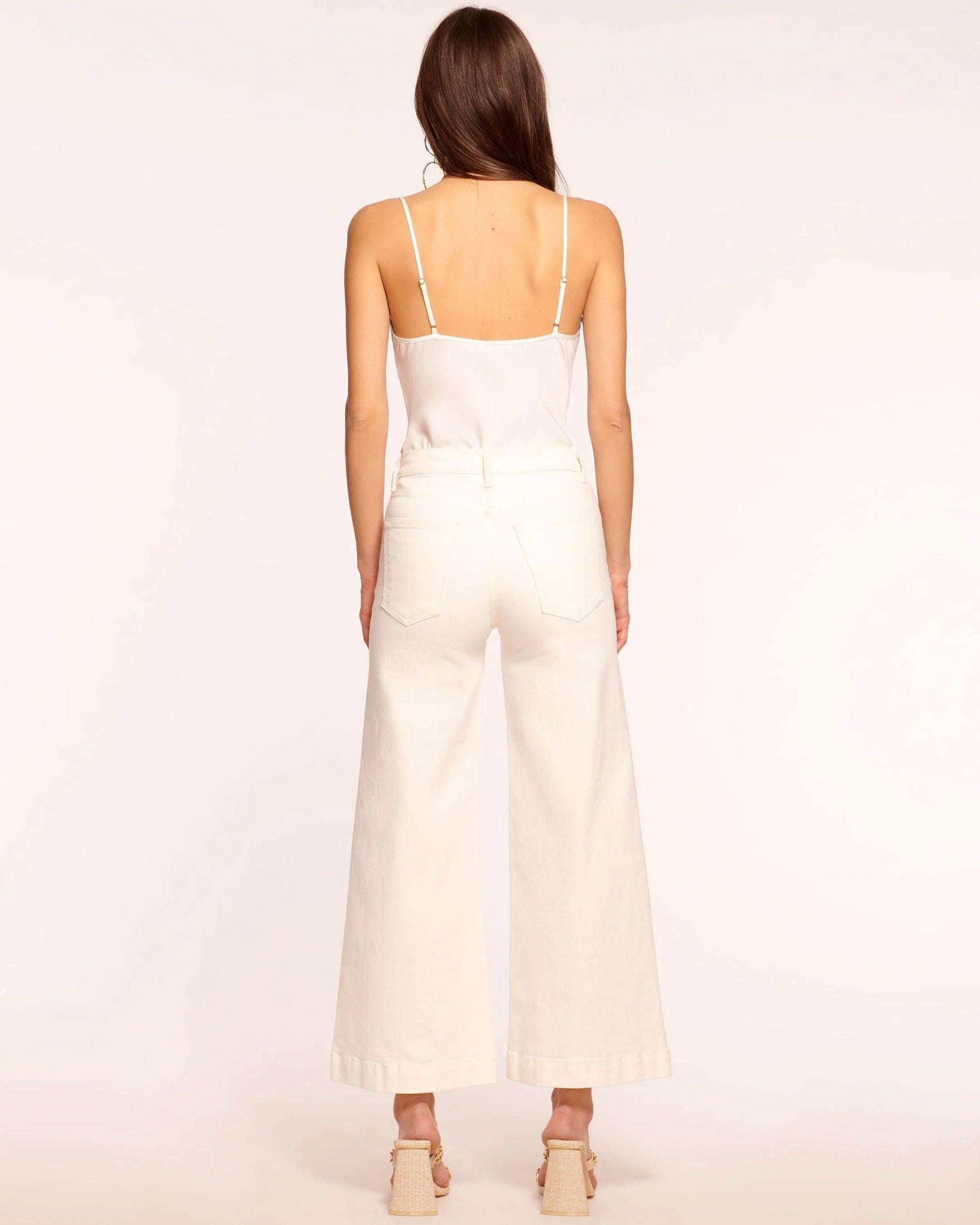 Cropped Tyra Jeans in White by Ramy Brook - Haven
