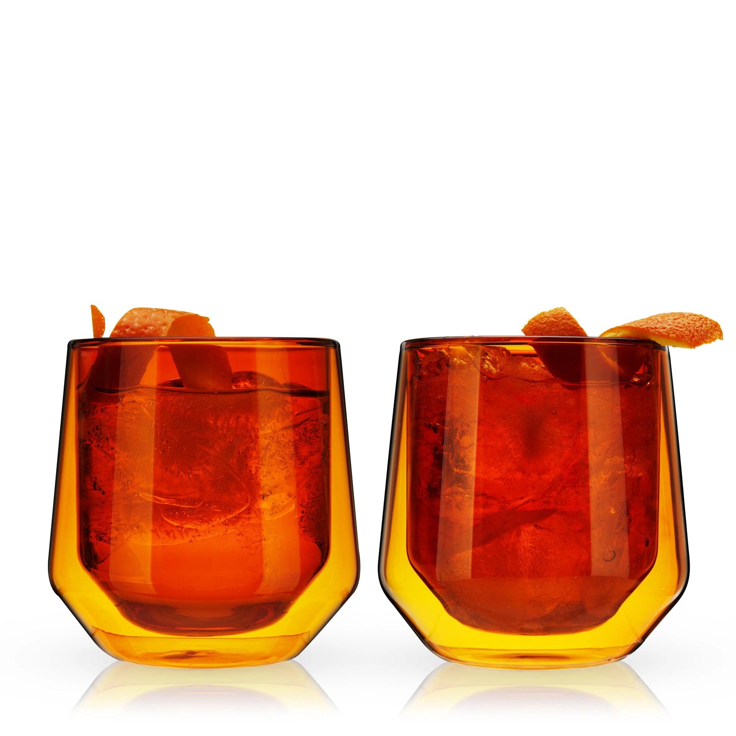 Double Walled Aurora Tumblers in Amber (set of 2) - Haven