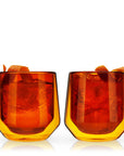 Double Walled Aurora Tumblers in Amber (set of 2) - Haven