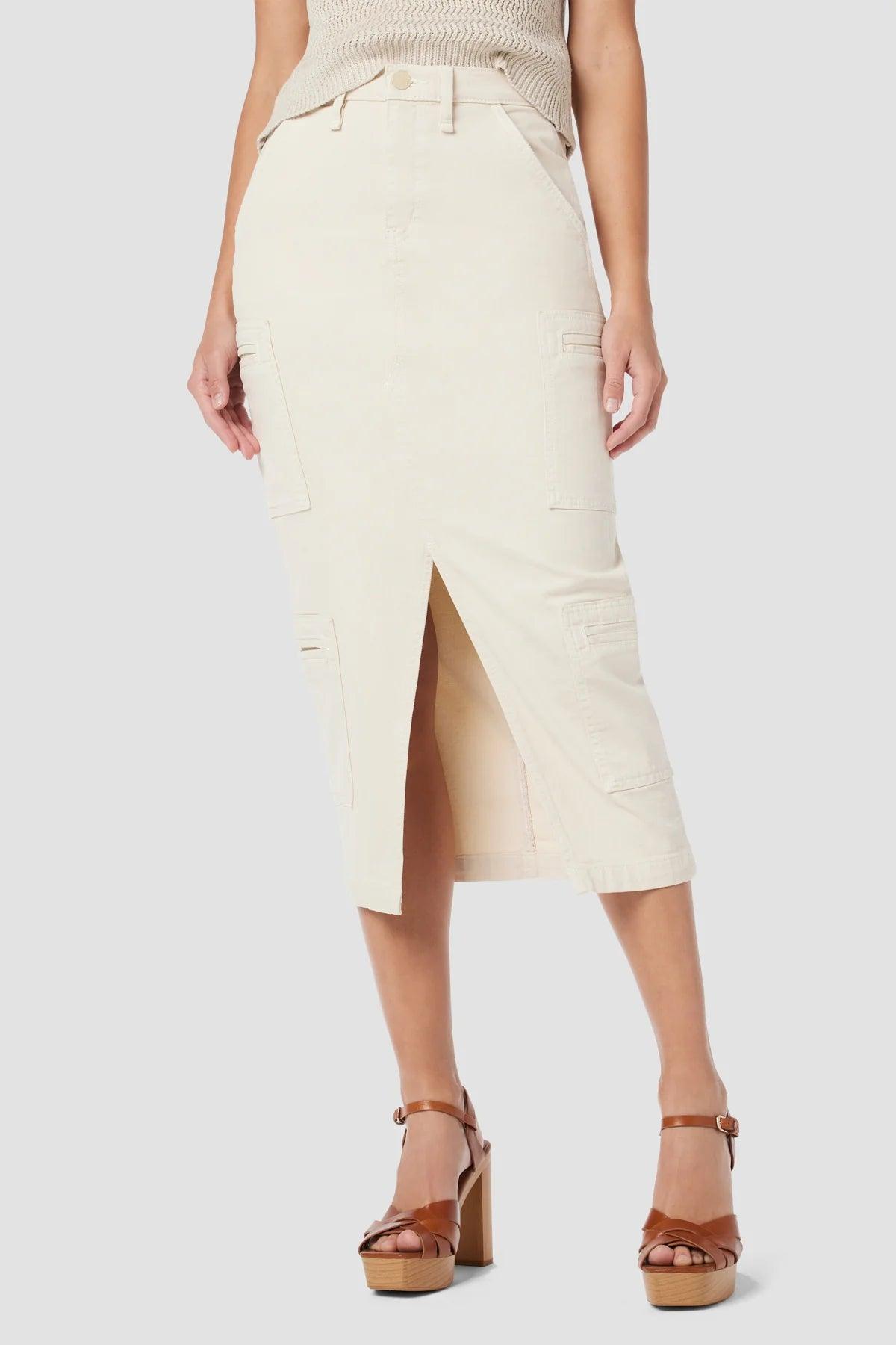 Reconstructed Skirt with Cargo Welt Pockets by Hudson - Haven