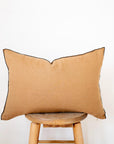 Lumbar Edged Linen Pillow (Various Colors) - Haven