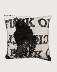 "F*CK OFF" Large Letters Sequin Pillow by Any Old Iron - Haven