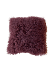 Mongolian Lamb Pillow in Burgundy - Haven