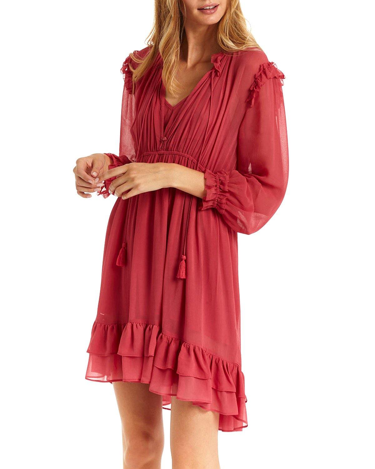 Rosalie Dress in Coral by Secret Mission - Haven