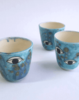 Many Eyes Cup in Turquoise Crystal by Demetria Chappo - Haven