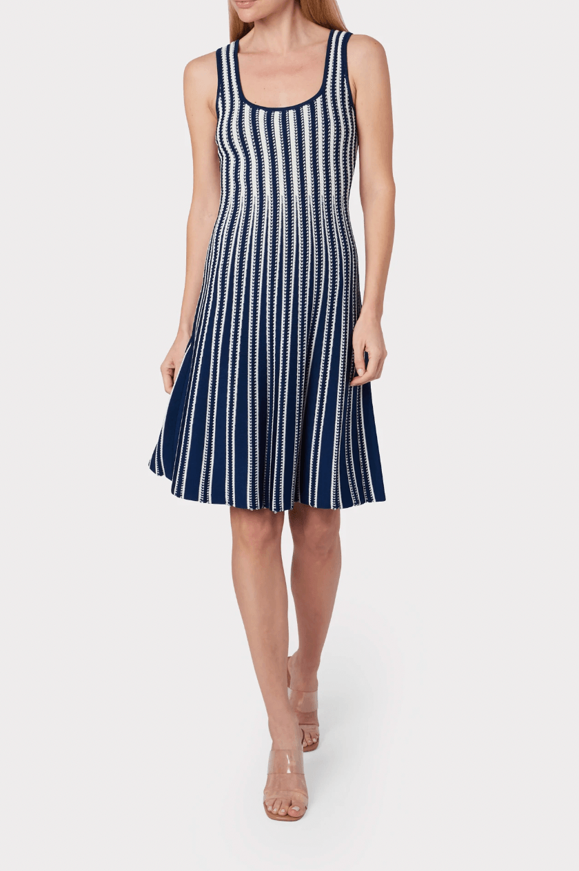 Stripe Fit & Flare Dress by Milly - Haven