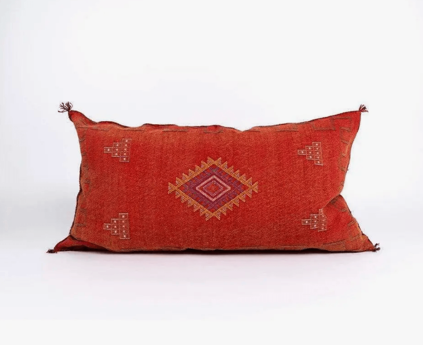 RIO Cactus Silk Lumbar Pillow in Orange - Haven