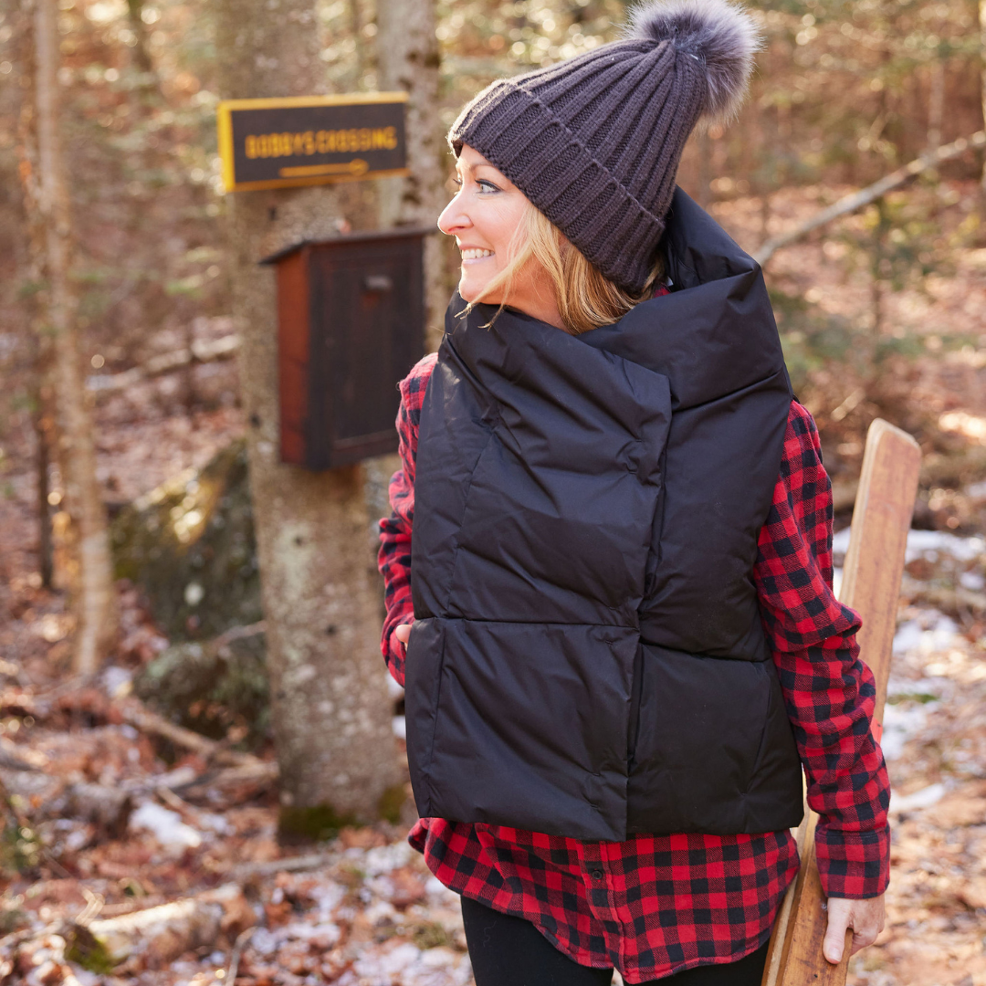 Black Waterproof Pretty Puffer Vest by Pretty Rugged